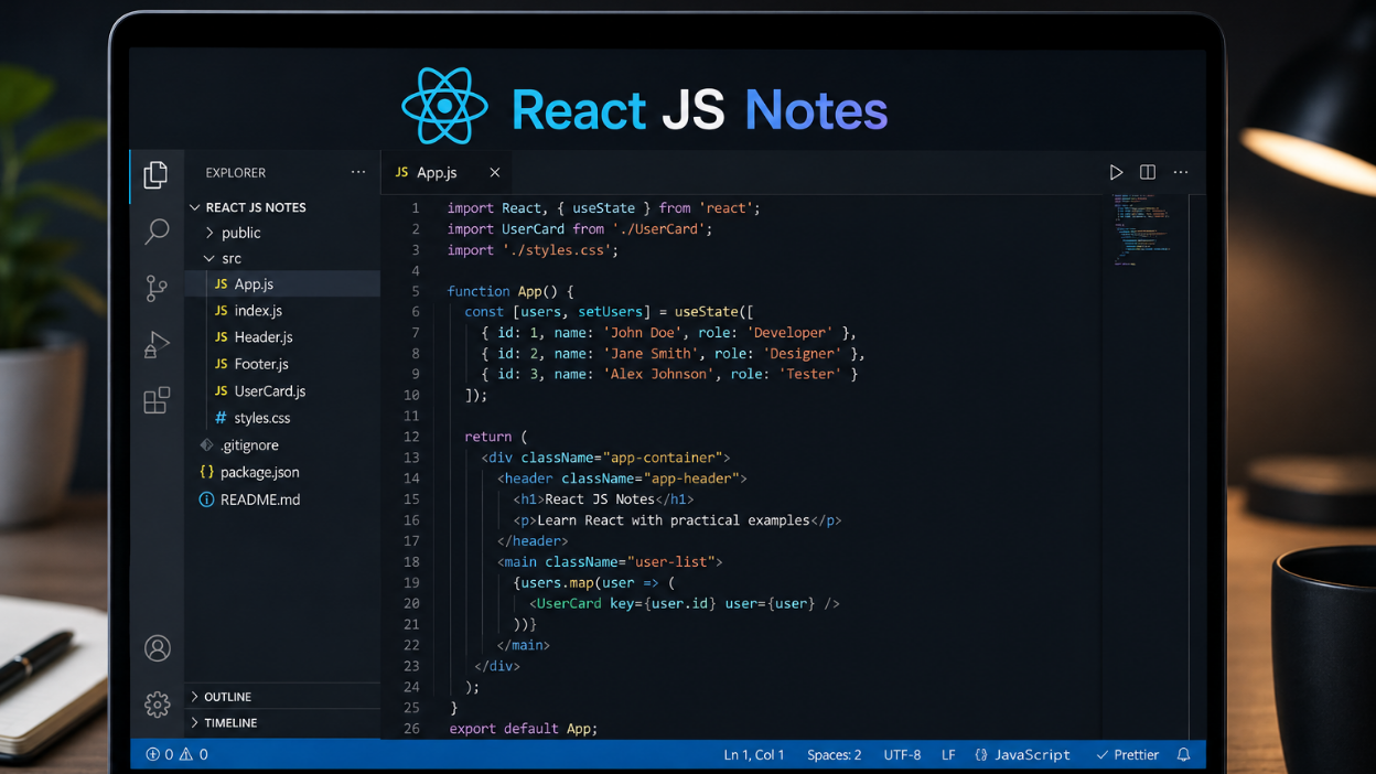 React JS Notes: A Complete Beginner-to-Advanced Guide